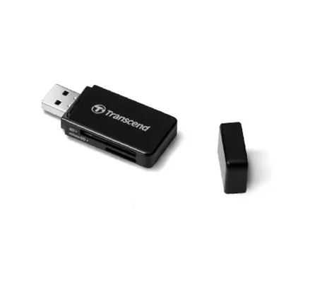 Cititor de carduri, Transcend cititor de carduri SD/microSD, USB 3.0/3.1 Gen 1, Negru - image 1