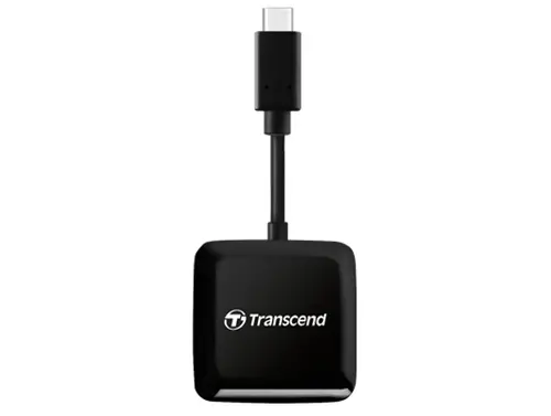 Cititor de carduri, Transcend SD/microSD Card Reader, USB 3.2 Gen 1, Negru, Type C - 1