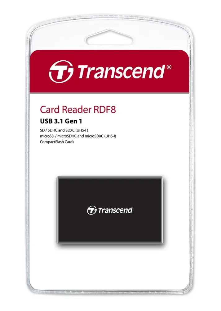 Cititor de carduri, Transcend All-in-1 Multi Memory Card Reader, USB 3.0/3.1 Gen 1, Negru - image 2