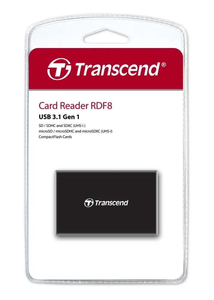 Четец за карти, Transcend All-in-1 Multi Memory Card Reader, USB 3.0/3.1 Gen 1, Black - image 2