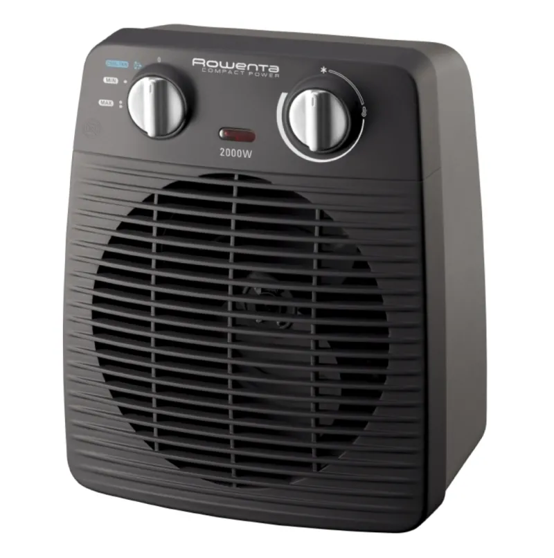 Вентилаторна печка, Rowenta SO2210F0, 2000W, 2 speeds, cool fan, 59db(A), thermostat. GREY / BLACK