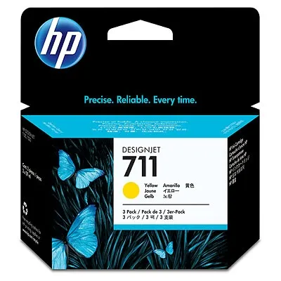 Консуматив, HP 711 3-pack 29-ml Yellow Ink Cartridges