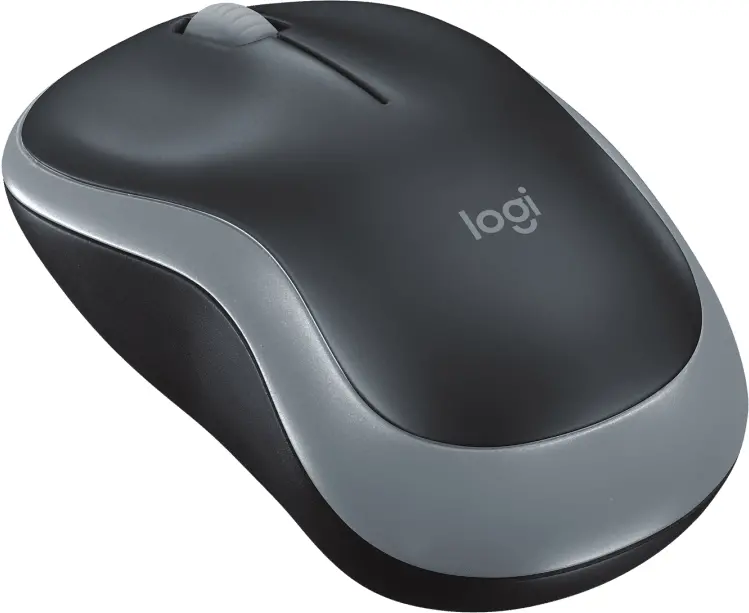 Mouse, Logitech Wireless Mouse M185 Swift Grey - image 1