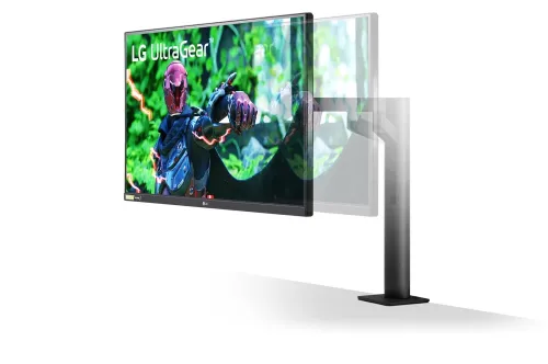 Монитор, LG 27GN880-B, 27" UltraGear Nano IPS, 1ms (GtG at Faster), 144Hz, 1000:1, 350cd/m2, QHD 2560x1440, Radeon FreeSync, G-Sync Compatible, HDR 10, DCI-P3 98%, USB, HDMI, DisplayPort,  Height Adjustable, Tilt, Retract, Swivel, Pivot, Black - image 2