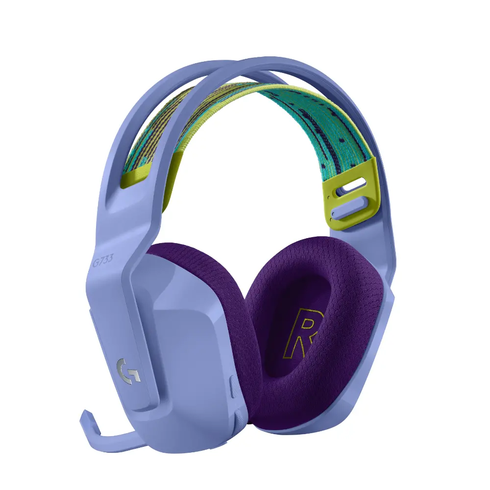 Слушалки, Logitech G733 Wireless Headset, Lightsync RGB, Lightspeed Wireless, PRO-G 40 mm Drivers, DTS Headphone:X 2.0 Surround, Blue Voice Microphone, 278 g, Lilac - image 2