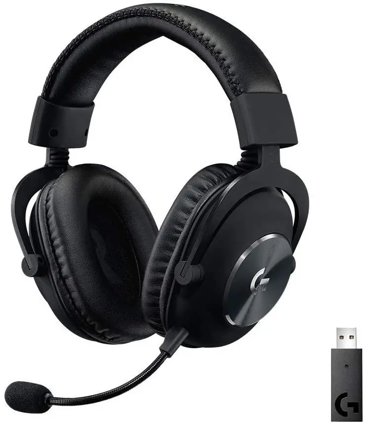 Căști, Logitech PRO X Wireless Headset, Lightspeed fără fir, PRO-G 50 mm Drivers, 7.1 DTS Headphone:X 2.0 Surround, perne pentru urechi din