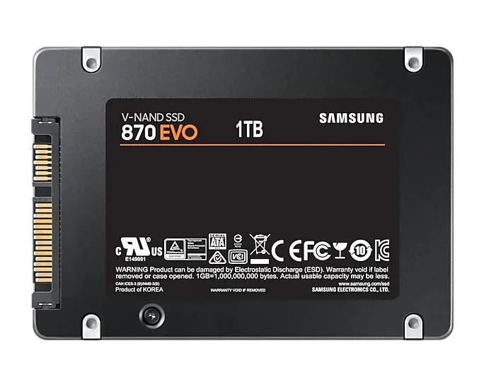 Hard disk, Samsung SSD 870 EVO 1TB Int. 2.5" SATA, V-NAND 3bit MLC, Citire până la 560MB/s, Scriere până la 530MB/s, Controler MKX, Memorie cache 1GB - image 1