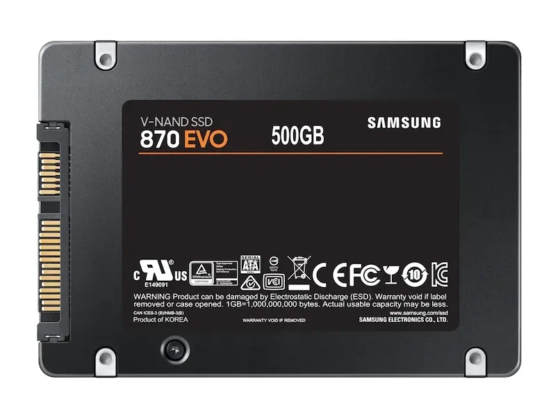 Твърд диск, Samsung SSD 870 EVO 500GB Int. 2.5" SATA, V-NAND 3bit MLC, Read up to 560MB/s, Write up to 530MB/s, MKX Controller, Cache Memory 512MB DDR4 - image 4