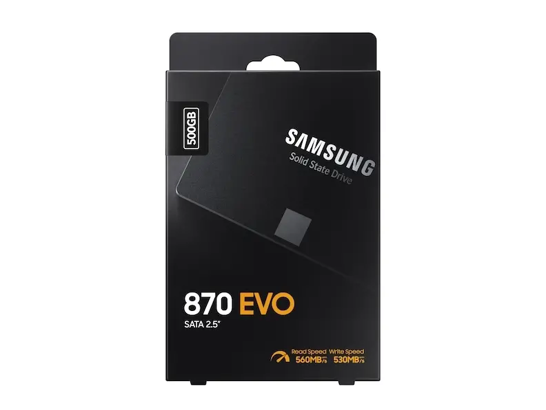 Твърд диск, Samsung SSD 870 EVO 500GB Int. 2.5" SATA, V-NAND 3bit MLC, Read up to 560MB/s, Write up to 530MB/s, MKX Controller, Cache Memory 512MB DDR4 - image 5