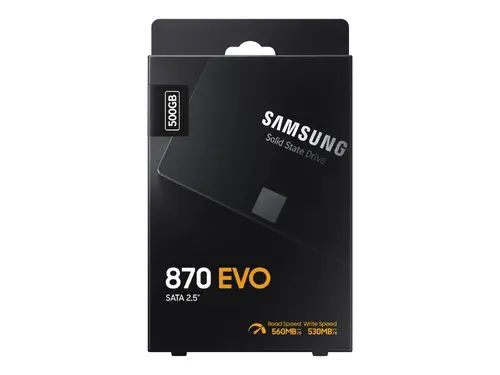 Твърд диск, Samsung SSD 870 EVO 500GB Int. 2.5" SATA, V-NAND 3bit MLC, Read up to 560MB/s, Write up to 530MB/s, MKX Controller, Cache Memory 512MB DDR4 - image 5