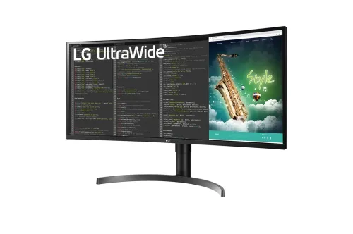 Монитор, LG 35WN75C-B, 35" 21:9 UltraWide QHD Monitor(3440 x 1440) with HDR 10, AMD FreeSync, 5ms, 100Hz, 300 cd/m2, 2500:1 , sRGB 99%, USB 3.0, HDMI, USB type-C, DisplayPort, Headphone Out, Tilt, Height, Black - image 1