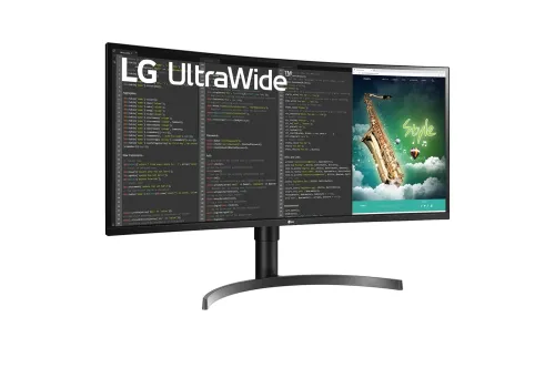 Монитор, LG 35WN75C-B, 35" 21:9 UltraWide QHD Monitor(3440 x 1440) with HDR 10, AMD FreeSync, 5ms, 100Hz, 300 cd/m2, 2500:1 , sRGB 99%, USB 3.0, HDMI, USB type-C, DisplayPort, Headphone Out, Tilt, Height, Black - image 2