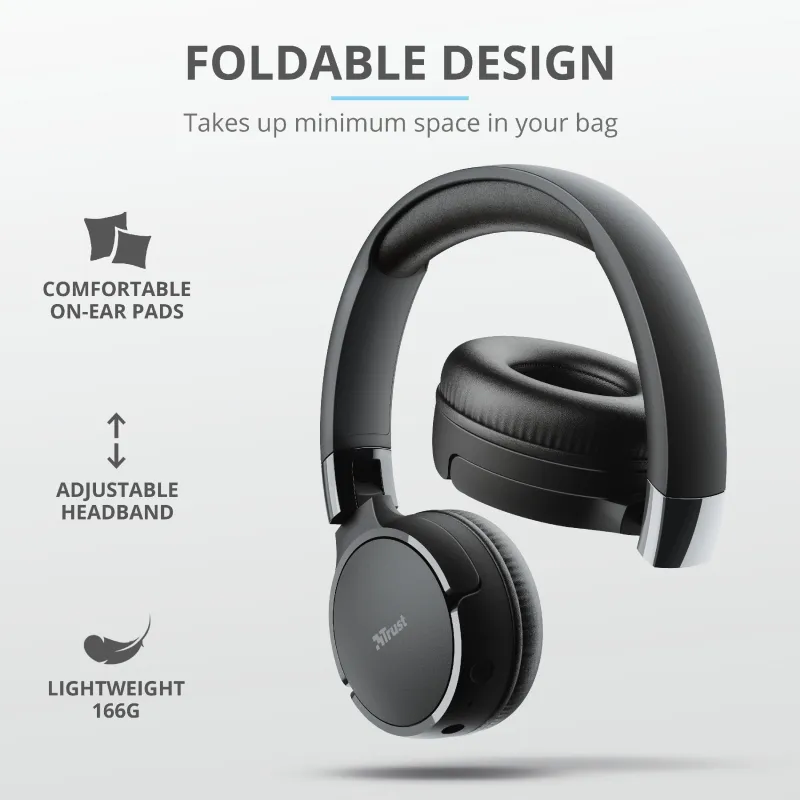 Слушалки, TRUST Zena Bluetooth Wireless Headphones - image 7