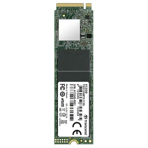 Твърд диск, Transcend 512GB, M.2 2280,PCIe Gen3x4, M-Key, 3D TLC, DRAM-less