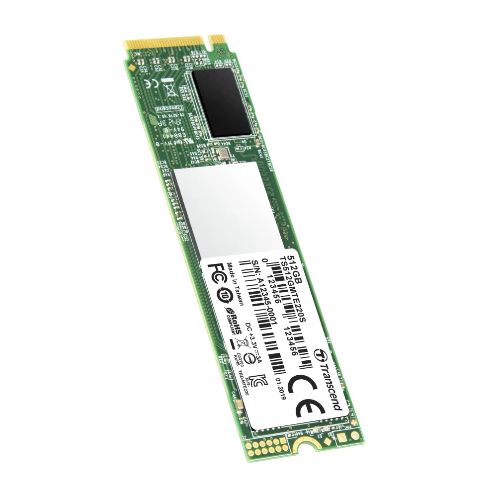 Твърд диск, Transcend 512GB, M.2 2280, PCIe Gen3x4, M-Key, 3D TLC, with Dram - image 2