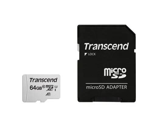 Memorie, Transcend 64GB microSD cu adaptor UHS-I U1 A1