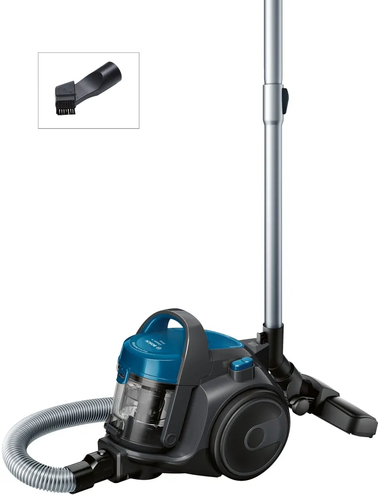 Прахосмукачка, Bosch BGS05A220, Vacuum Cleaner, 700 W, Bagless type, 1.5 L, 78 dB(A), Energy efficiency class A, blue/stone gray