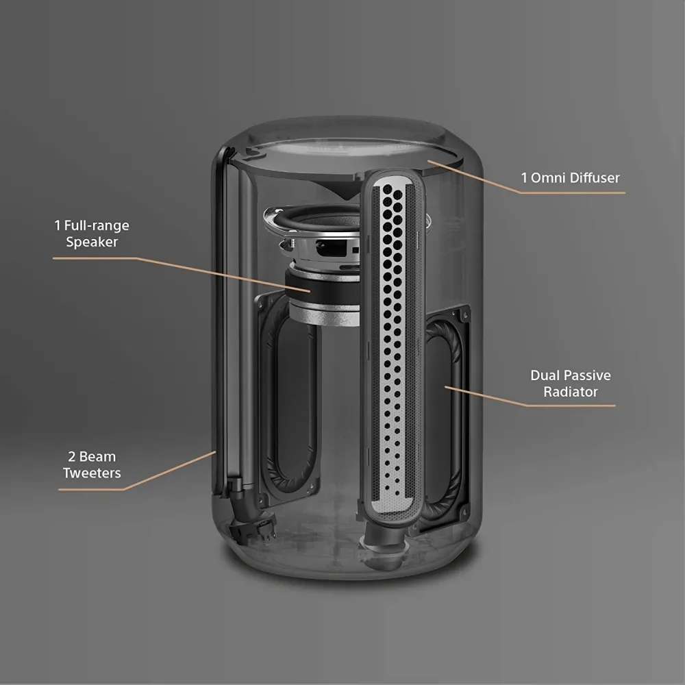 Тонколони, Sony SRS-RA3000 Portable Bluetooth Speaker, Black - image 3