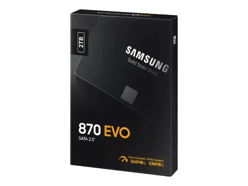 Твърд диск, Samsung SSD 870 EVO 2TB Int. 2.5" SATA, V-NAND 3bit MLC, Read up to 560MB/s, Write up to 530MB/s, MKX Controller, Cache Memory 2GB DDR4 - image 1