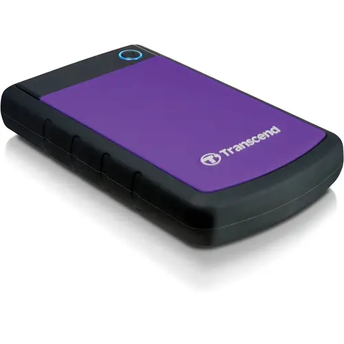 Hard disk, Transcend 1TB, 2.5" HDD portabil, StoreJet H3, mov, rezistent la șocuri - 2