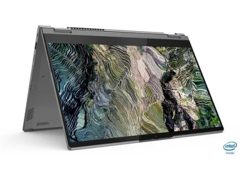 Лаптоп, Lenovo ThinkBook 14s Yoga Intel Core i7-1165G7 (2.8GHz up to 4.7GHz, 12MB), 16GB (8GB+8GB) DDR4 3200MHz, 512GB SSD, 14" FHD (1920x1080) IPS Glossy, Touch, Intel Iris Xe Graphics, WLAN, BT, 720p Cam, Backlit KB, FPR, Mineral Grey, 4 cell, Win 10 Pro, 3Y