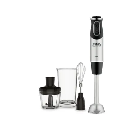 Пасатор, Tefal HB656838, Handblender QuickChef, 1000 W, 3 in 1, 20 Speed+ turbo, Container 0.8 liters, 0.5 liters Mini Chopper, Whisk, black