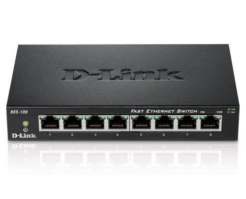 Комутатор, D-Link 8-port 10/100 Desktop Switch - image 1