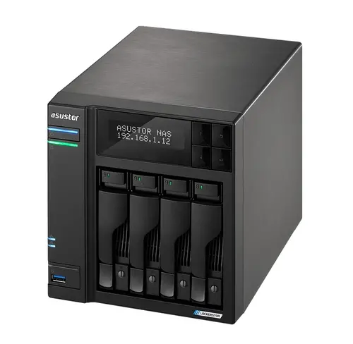 Мрежов сторидж, Asustor Lockerstore 4 AS6604T, 4-Bay NAS, Intel Apollo Lake Quad-Core J4125 up to 2.7GHz, 4 GB SO-DIMM DDR4,M.2 Slots (2280 NVMe SSD) x2, GbE x 2, USB 3.2 x 3, HDMI 2.0, WOW (Wake on WAN), WOL, System Sleep Mode, AES-NI hardware encryption - image 3