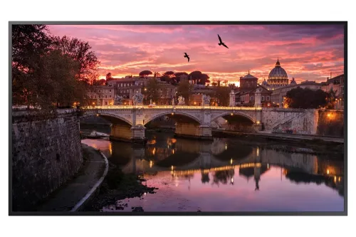 Широкоформатен дисплей, Samsung LFD QB50R, 50", 16/7, 8ms, 5000:1, 350 nit, 3840x2160 UHD, WiFi, Bluetooth, Built in Speaker(10W + 10W), DVI-D, Display Port 1.2 (1), HDMI 2.0 (2), HDMI 2.0 Out, RS232C(In/Out), RJ45, 9.2mm(U/L/R), 11.2mm(B)