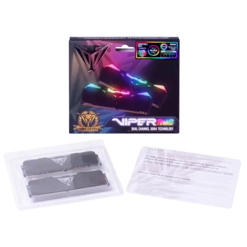 Памет, Patriot Viper RGB Black 16GB (2*8) 3600Mhz - image 5