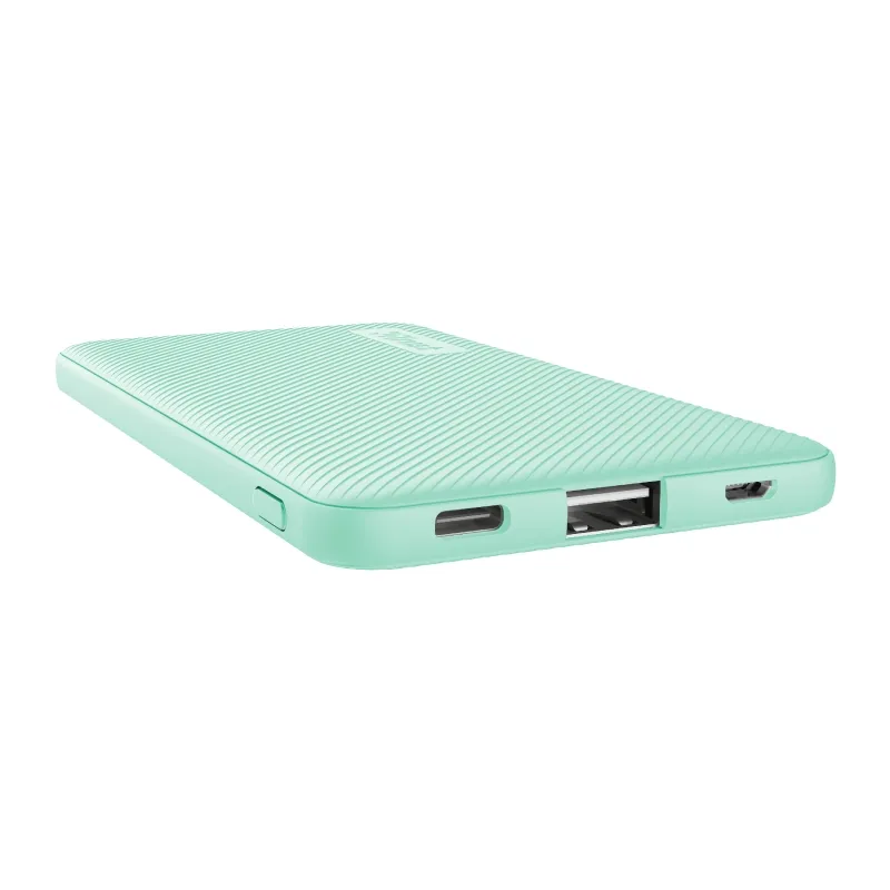 Външна батерия, TRUST Primo Fast Ultra-thin Powerbank 5000 mAh Mint - image 1