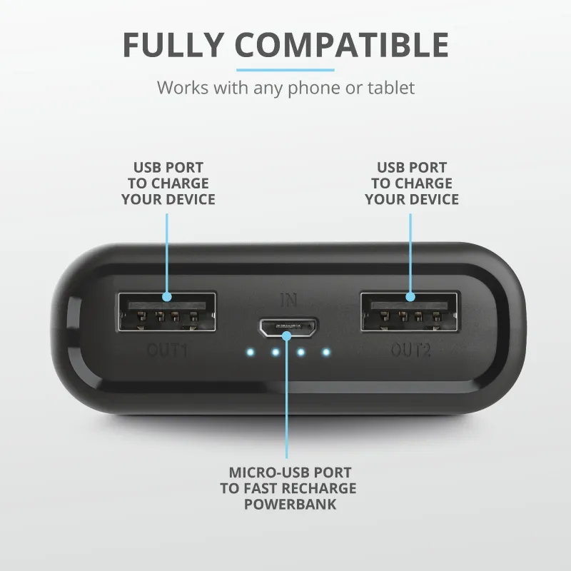 Външна батерия, TRUST Pacto Pocket-Size Powerbank 10000 mAh - image 5
