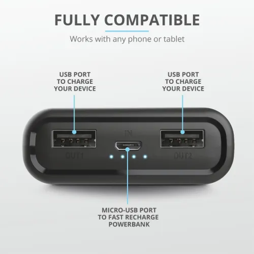 Външна батерия, TRUST Pacto Pocket-Size Powerbank 10000 mAh - image 5