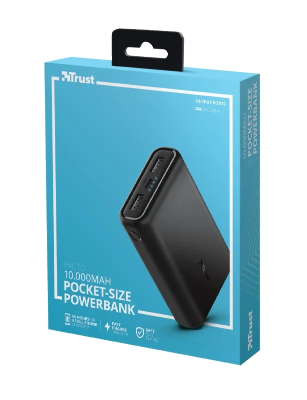 Външна батерия, TRUST Pacto Pocket-Size Powerbank 10000 mAh - image 6
