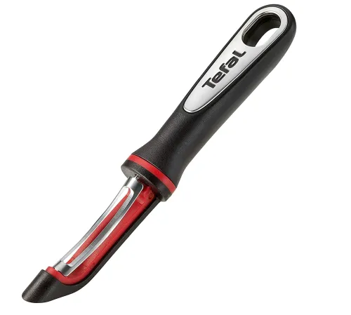 Белачка, Tefal K2071014, Ingenio, Peeler, Kitchen tool, Stainless steel blades, 30x9.8x3.6cm, Up to 230°C, Dishwasher safe, black and red