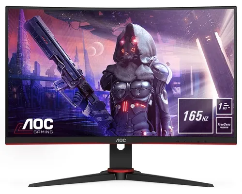 Монитор, AOC C24G2AE/BK, 23.6" Curved 1500R VA WLED, 1920x1080@165Hz, 4ms GtG/1ms MPRT, 250cd/m, 3000:1, DC80M:1, FreeSync Premium, FlickerFree, Low Blue Light, 2Wx2, Tilt, D-SUB, 2xHDMI, DP