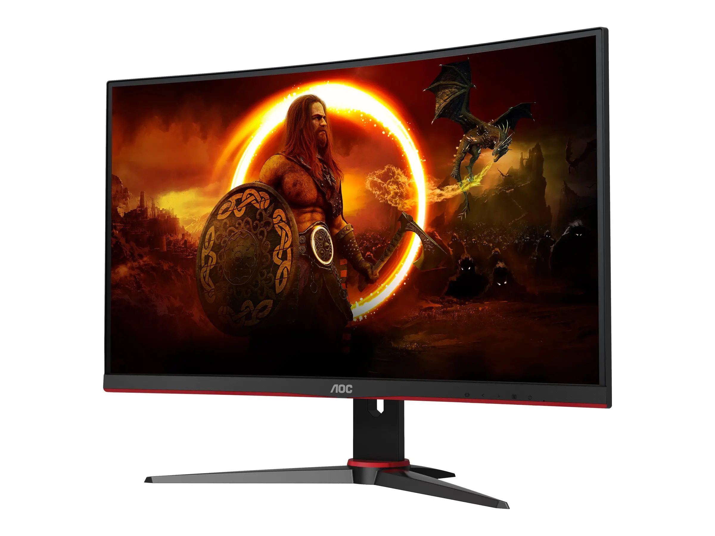 Монитор, AOC C24G2AE/BK, 23.6" Curved 1500R VA WLED, 1920x1080@165Hz, 4ms GtG/1ms MPRT, 250cd/m, 3000:1, DC80M:1, FreeSync Premium, FlickerFree, Low Blue Light, 2Wx2, Tilt, D-SUB, 2xHDMI, DP - image 9