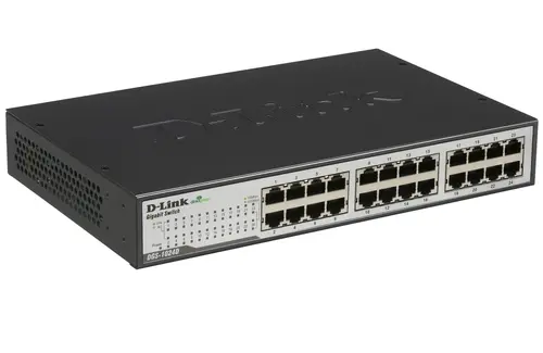 Комутатор, D-Link 24-Port 10/100/1000Mbps Copper Gigabit Ethernet Switch, rack mountable
