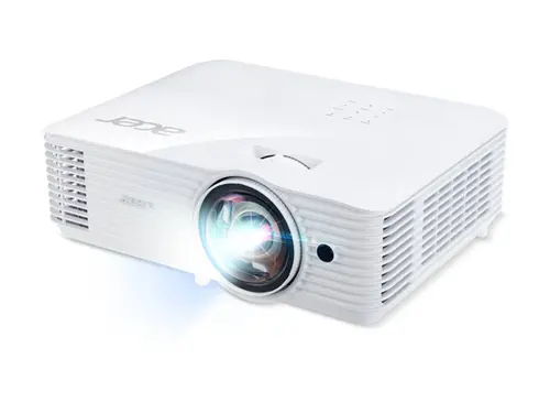 Мултимедиен проектор, Acer Projector S1286H, DLP, Short Throw, XGA (1024x768), 3500 ANSI Lumens, 20000:1, 3D, HDMI, VGA, RCA, Audio in, Audio out, VGA out, DC Out (5V/1A, USB-A), Speaker 16W, Bluelight Shield, 3.1kg, White - image 1