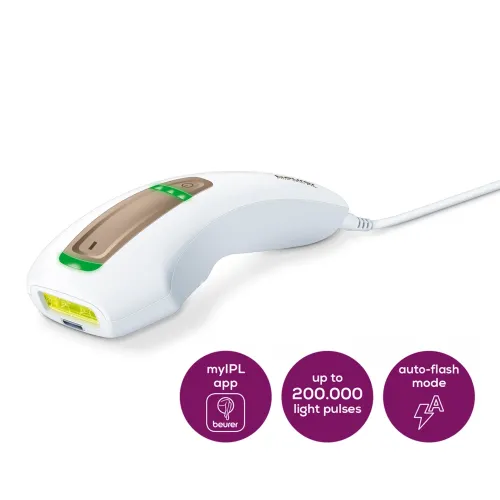 Фотоепилатор, Beurer IPL 5500 PureSkin Pro Hair-remover, Auto flash, 3.1 cm2, 200 000 pulses, safe skin sensor, UV filter, 3 energy levels