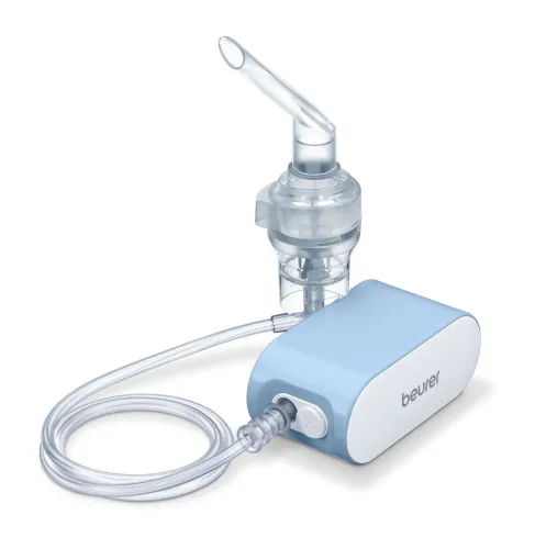 Инхалатор, Beurer IH 60 Nebuliser; compressed-air technology; mouth and nose piece; adult and children masks; medical device; medicine atomize; lithium-ion battery; storage bag and carrying bag