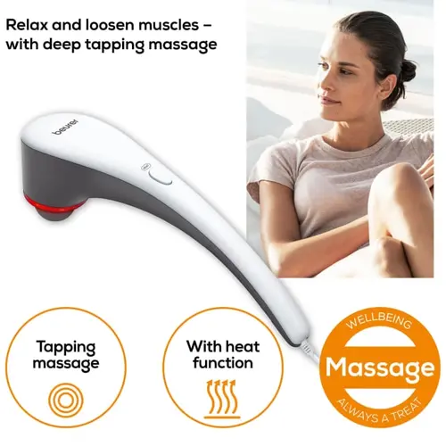 Масажор, Beurer MG 55 Tapping massager, adjustable intensity, heat function, 3 attachments,non-slip hande - image 5