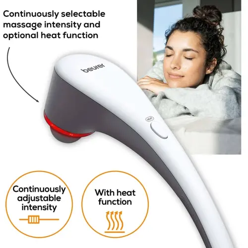 Масажор, Beurer MG 55 Tapping massager, adjustable intensity, heat function, 3 attachments,non-slip hande - image 6