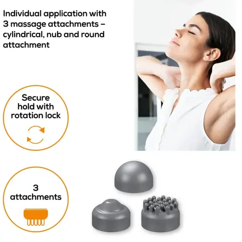 Масажор, Beurer MG 55 Tapping massager, adjustable intensity, heat function, 3 attachments,non-slip hande - image 7