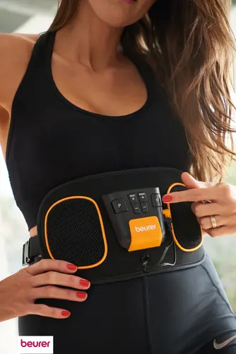 Масажор, Beurer EM 39 belt 2 in 1 for the abdomen and lower back; EMS technology; 4 contact electrodes; 5 training programs; adjustable intensity; waist circumference of 75-130 cm - image 7