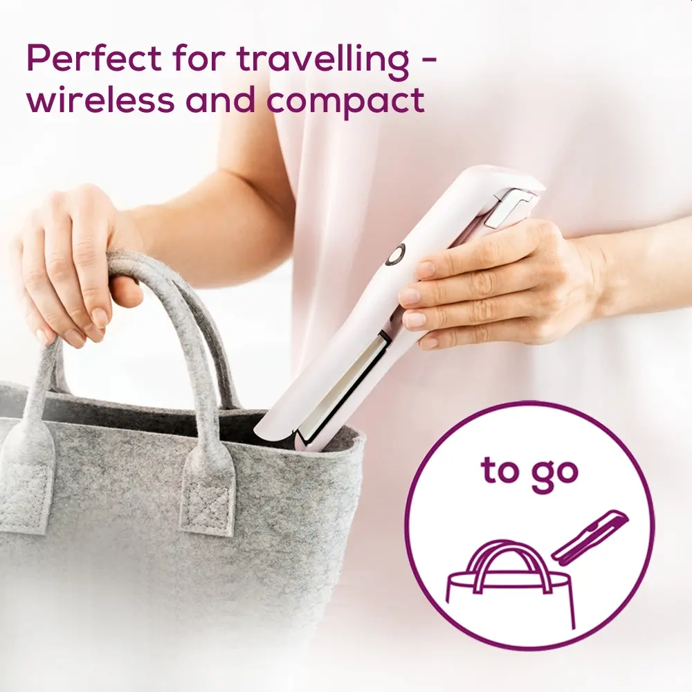Σίδερο μαλλιών, Beurer HS 20 cordless hair straightener, λειτουργία με μπαταρία, ασύρματο, πλάκες θέρμανσης με επίστρωση κεραμικού και τουρμαλίνης - image 3