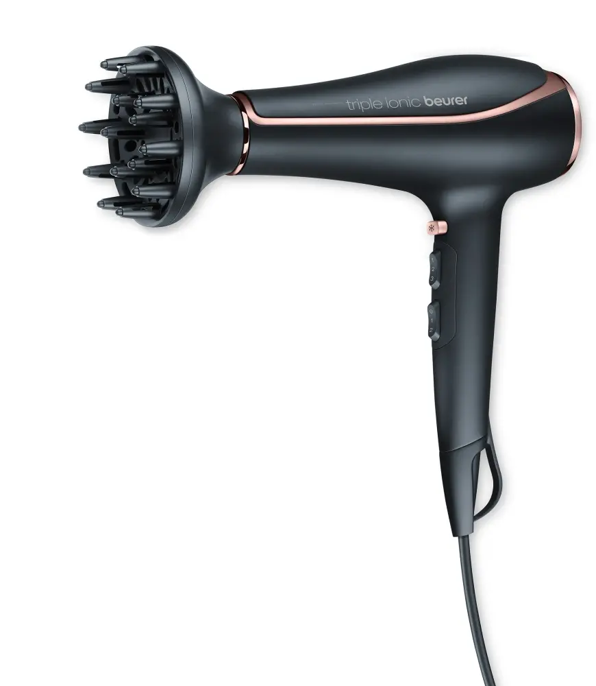 Сешоар, Beurer HC 80 Hair dryer, 2 200 W, triple ionic function, professional AC motor, 2 attachments, 3 heat settings,2 blower settings, cold air, overheating protection - image 4