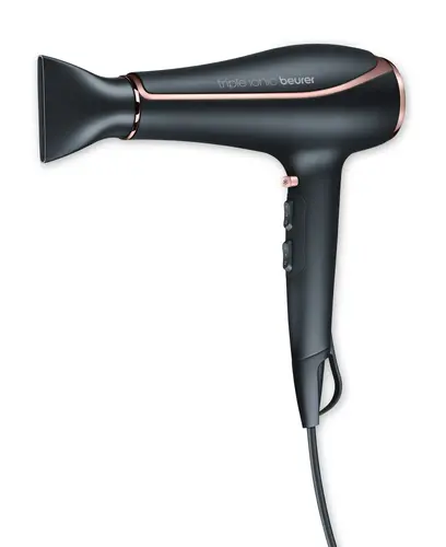 Uscător de păr, Beurer HC 80 Hair dryer, 2 200 W, funcție ionică triplă, motor profesional AC, 2 duze, 3 setări de căldură, 2 setări de suflare, aer - 1