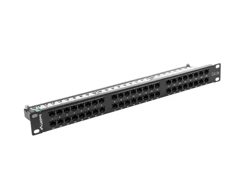 Пач панел, Lanberg patch panel 48 port 1U CAT.5E, black - image 1