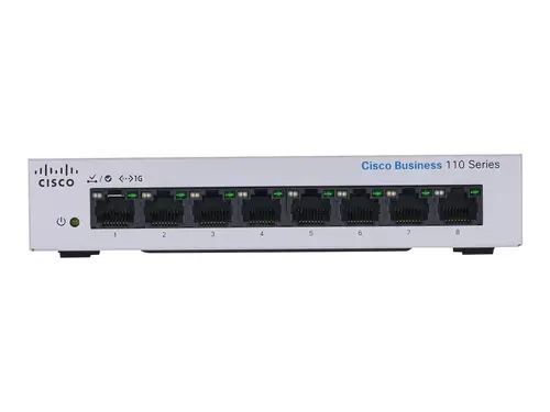 Switch, Cisco CBS110 Unmanaged 8-port GE, Desktop, Ext PS - 1
